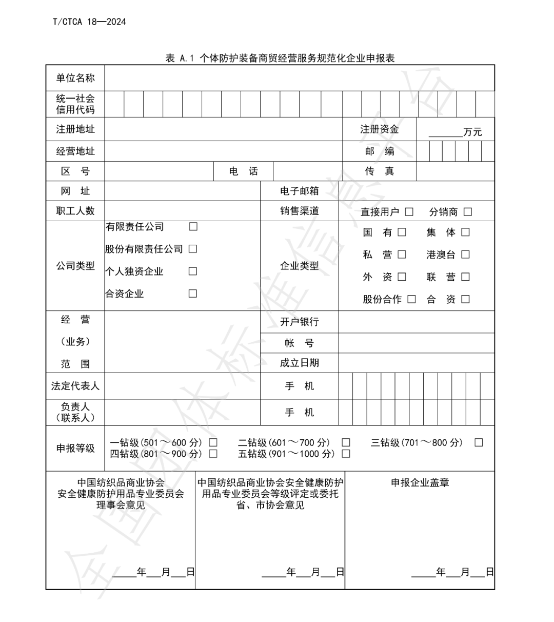 T/CTCA 18—2024《个体防护装备商贸经营服务规范》团体标准正式发布并实施 新闻资讯 第8张